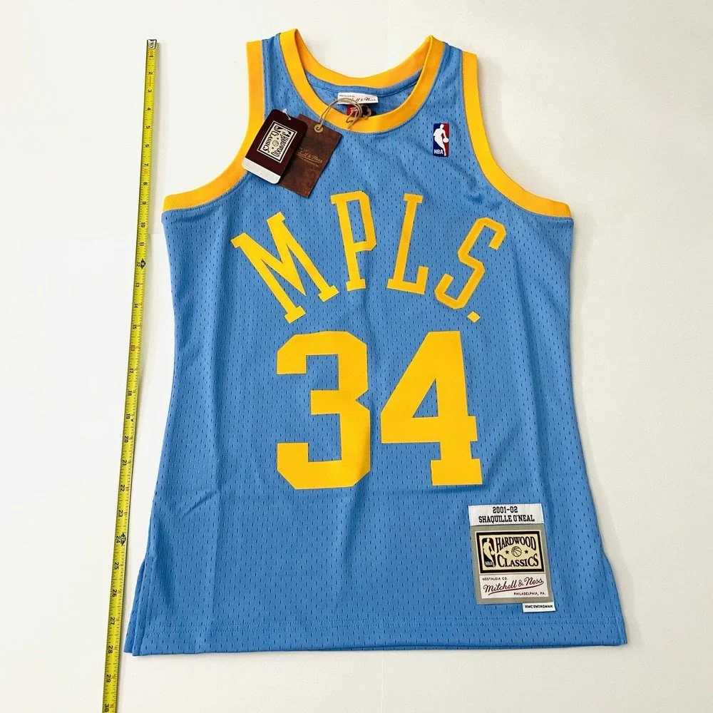 Shaquille O'Neal Mitchell & Ness Lakers And MPLS 2001-02 Jersey Men's Small New - Picture 1 of 7